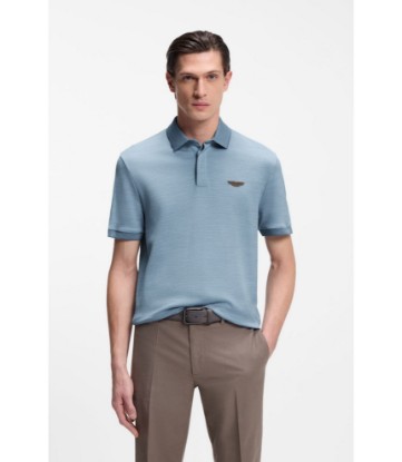 BOSS x ASTON MARTIN polo shirt in wool-cotton piqué