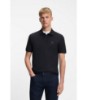 Stretch-cotton slim-fit polo shirt with logo patch