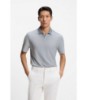 Cotton-silk polo shirt with three-tone structure
