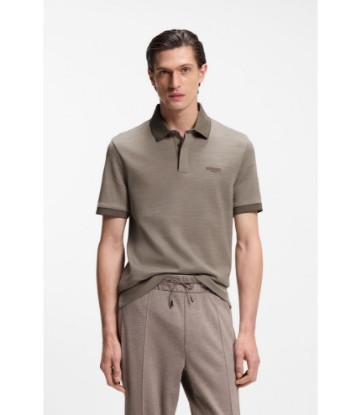 BOSS x ASTON MARTIN polo shirt in wool-cotton piqué