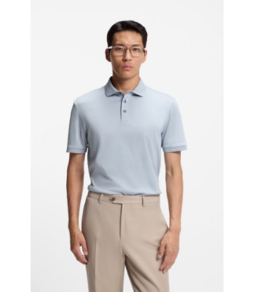 Regular-fit polo shirt in mercerized Italian cotton