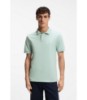 Stretch-cotton slim-fit polo shirt with logo patch