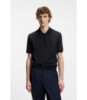 Zip-placket polo shirt in a cotton blend