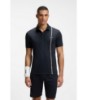 Active quick-dry polo shirt with signature stripe