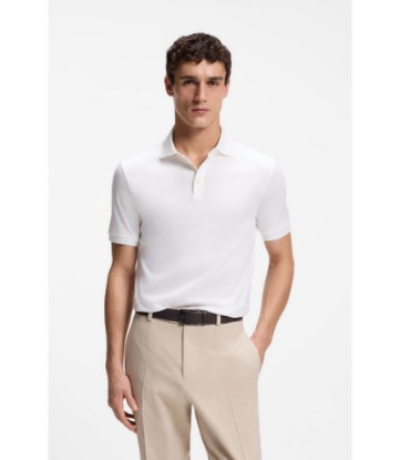 Regular-fit polo shirt in mercerized Italian cotton