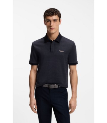 BOSS x ASTON MARTIN polo shirt in wool-cotton piqué