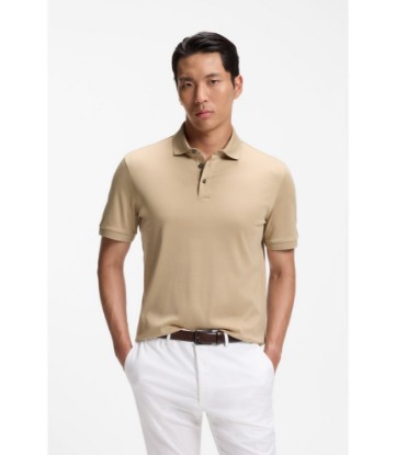 Regular-fit polo shirt in mercerized Italian cotton