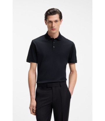 Regular-fit polo shirt in mercerized Italian cotton
