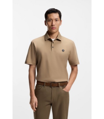 Polo shirt in mercerized cotton with Double B monogram