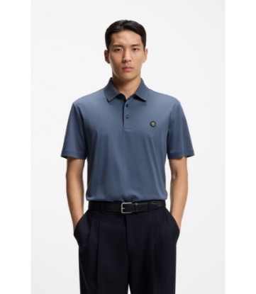 Polo shirt in mercerized cotton with Double B monogram