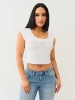 LACE LOGO SCOOP NECK BABY TEE