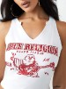 ROCK BUDDHA NOTCH HALTER TANK TOP