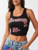 CRYSTAL SPORTY RIBBED TANK TOP