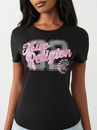 CRYSTAL HORSESHOE CREWNECK TEE