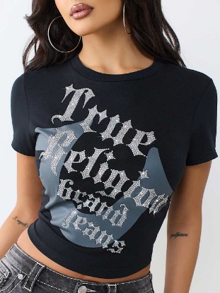 CRYSTAL HORSESHOE BABY TEE