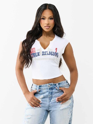 APPLIQUÉ NOTCH TEE
