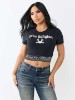 CRYSTAL BANDEAU TEE