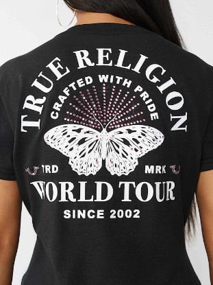 BUTTERFLY LOGO V-NECK TEE