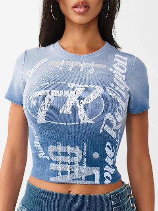 WASHED CREWNECK RIBBED BABY TEE