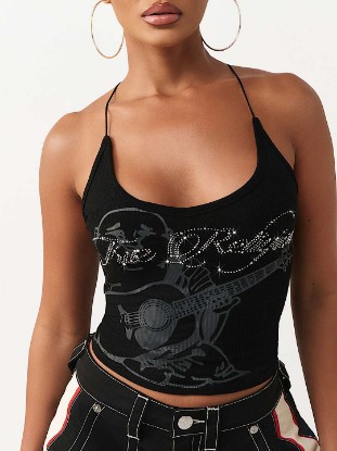 CRYSTAL RIBBED CAMI TOP
