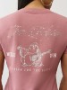 CRYSTAL BUDDHA V NECK TEE