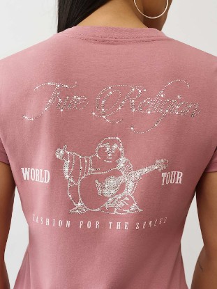 CRYSTAL BUDDHA V NECK TEE