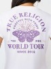 BUTTERFLY LOGO V-NECK TEE