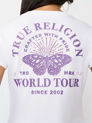 BUTTERFLY LOGO V-NECK TEE