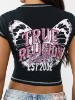 CRYSTAL WING NOTCH BABY TEE