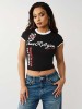 SPORTY CONTRAST CAP SLEEVE BABY TEE