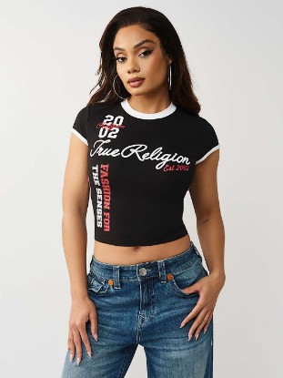 SPORTY CONTRAST CAP SLEEVE BABY TEE