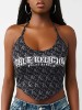 MONOGRAM HALTER SCARF TANK TOP