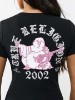 CRYSTAL LOW PLUNGE V-NECK TEE