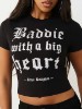CRYSTAL BADDIE SLOGAN BABY TEE