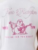 CRYSTAL BUDDHA V NECK TEE