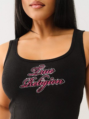 CRYSTAL LOGO RAW HEM TANK