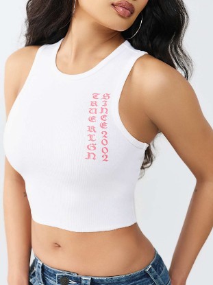 RIBBED RACER BACK TANK TOP