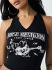 ROCK BUDDHA NOTCH HALTER TANK TOP