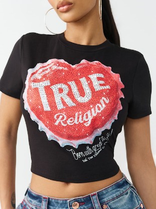 HEART CREWNECK BABY TEE
