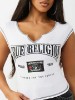 BUDDHA PATCH V-NOTCH TEE