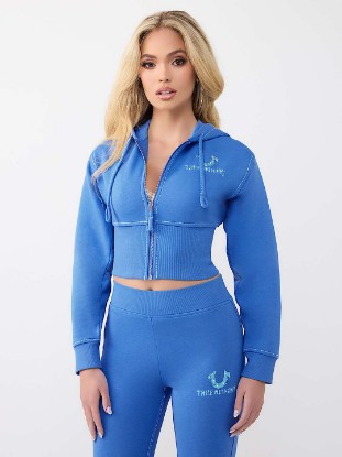 BIG T HIGH WAISTBAND ZIP HOODIE