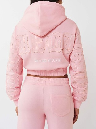 BIG T APPLIQUÉ RELAXED ZIP HOODIE