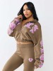 CRYSTAL RELAXED GIRLFRIEND ZIP HOODIE