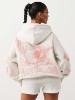 PUFF-PRINT BOYFRIEND ZIP HOODIE