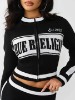 JACQUARD SHRUNKEN TRACK JACKET