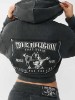 VINTAGE WASHED EMBROIDERED RELAXED ZIP HOODIE