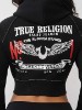 SHRUNKEN  CRYSTAL WING ZIP HOODIE