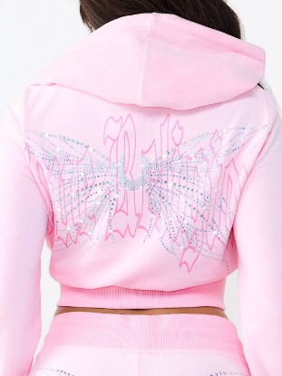 CRYSTAL VELOUR BIKINI AND HOODIE SET