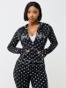POLKA DOT FITTED ZIP HOODIE
