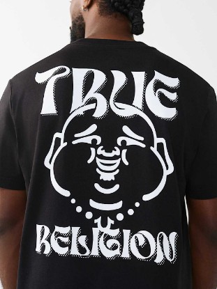 WAVY LOGO BUDDHA FACE GRAPHIC TEE